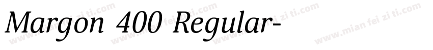 Margon 400 Regular字体转换